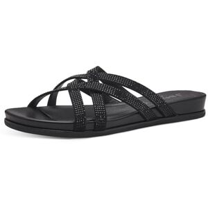 Jana Damen Pantoletten mit Glitzersteinen Vegan, Schwarz (Black), 38 EU Jana Damen Pantoletten mit Glitzersteinen Vegan, Schwarz (Black), 38 EU