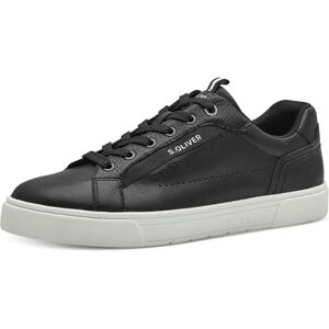 s.Oliver Herren Sneaker flach Low Top Vegan, Schwarz (Black), 43 EU s.Oliver Herren Sneaker flach Low Top Vegan, Schwarz (Black), 43 EU