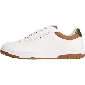 Tommy Hilfiger Herren Cupsole Sneaker Basket Core Low Top, Mehrfarbig (Ecru/Army Green), 41 Tommy Hilfiger Herren Cupsole Sneaker Basket Core Low Top, Mehrfarbig (Ecru/Army Green), 41