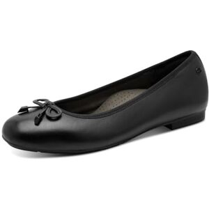 Tamaris Comfort Damen Ballerinas aus Leder mit Schleife, Schwarz (Black), 36 EU Tamaris Comfort Damen Ballerinas aus Leder mit Schleife, Schwarz (Black), 36 EU
