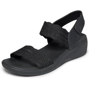 Skechers Damen Arya Favorite Finds Flache Sandale, Schwarz, Größe 40 Skechers Damen Arya Favorite Finds Flache Sandale, Schwarz, Größe 40