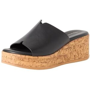 Tamaris Damen Pantolette mit Keilabsatz Leder, schwarz, 37 EU Tamaris Damen Pantolette mit Keilabsatz Leder, schwarz, 37 EU