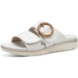 Jana Damen Pantoletten mit Klettverschluss Vegan, Weiß (White), 38 EU Jana Damen Pantoletten mit Klettverschluss Vegan, Weiß (White), 38 EU