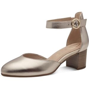 Tamaris Comfort Damen Pumps mit Riemen aus Leder Elegant, Gold (Lt Gold), 37 EU Tamaris Comfort Damen Pumps mit Riemen aus Leder Elegant, Gold (Lt Gold), 37 EU
