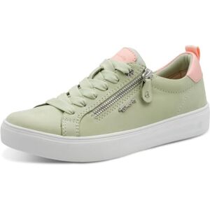 Tamaris Damen Wide Fit Damen Sneaker flach mit Reißverschluss Freizeit, grün (Mint), 41 EU Tamaris Damen Wide Fit Damen Sneaker flach mit Reißverschluss Freizeit, grün (Mint), 41 EU