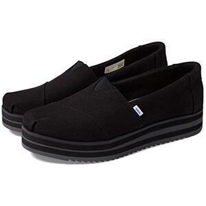 TOMS Flacher Slipper Damen, Schwarz Leinen, 38.5 EU TOMS Flacher Slipper Damen, Schwarz Leinen, 38.5 EU