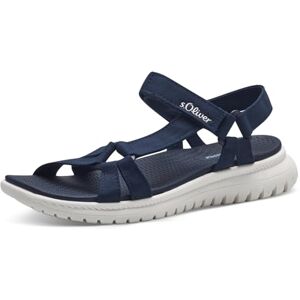 s.Oliver Damen Sandalen flach mit dicker Sohle Bequem, Blau (Navy), 38 EU s.Oliver Damen Sandalen flach mit dicker Sohle Bequem, Blau (Navy), 38 EU