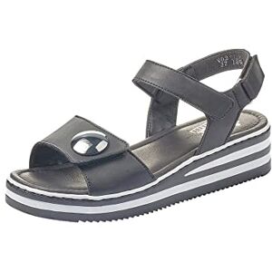 Rieker Frühjahr/Sommer, Damen Geschlossene Sandalen, Schwarz (Schwarz 00), 40 EU (6.5 UK) Rieker Frühjahr/Sommer, Damen Geschlossene Sandalen, Schwarz (Schwarz 00), 40 EU (6.5 UK)