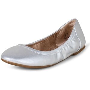 Amazon Essentials Damen Ballerinas Belice Zum Hineinschlüpfen, Silber, 35 EU Amazon Essentials Damen Ballerinas Belice Zum Hineinschlüpfen, Silber, 35 EU