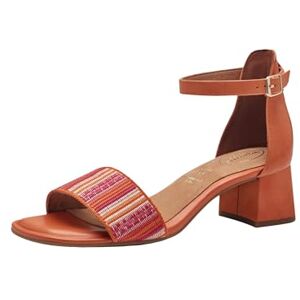 Tamaris Comfort Damen Sandalen mit Absatz aus Leder mit verstellbarem Riemen, Orange (Orange Comb), 39 EU Tamaris Comfort Damen Sandalen mit Absatz aus Leder mit verstellbarem Riemen, Orange (Orange Comb), 39 EU