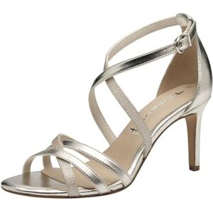 Tamaris Damen Sandalette mit Stilettoabsatz, metallic, 41 EU Tamaris Damen Sandalette mit Stilettoabsatz, metallic, 41 EU