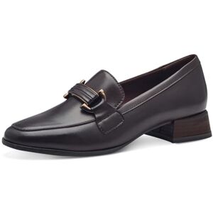 MARCO TOZZI Damen Loafer mit Absatz aus Leder mit Blockabsatz, Braun (Mocca), 38 EU MARCO TOZZI Damen Loafer mit Absatz aus Leder mit Blockabsatz, Braun (Mocca), 38 EU
