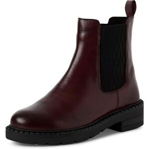 MARCO TOZZI Damen Chelsea Boots aus Leder Klassisch, Rot (Bordeaux), 37 EU MARCO TOZZI Damen Chelsea Boots aus Leder Klassisch, Rot (Bordeaux), 37 EU