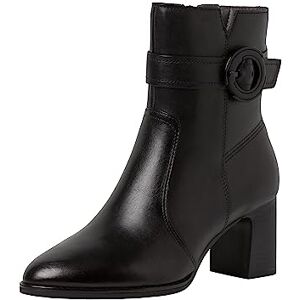 Tamaris COMFORT Damen Stiefeletten mit Absatz aus Leder mit Schnalle Comfort Fit, Schwarz (Black), 40 EU Tamaris COMFORT Damen Stiefeletten mit Absatz aus Leder mit Schnalle Comfort Fit, Schwarz (Black), 40 EU