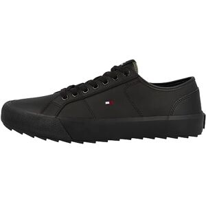 Tommy Hilfiger Herren Vulcanized Sneaker Cleated Schuhe, Schwarz (Triple Black), 46 Tommy Hilfiger Herren Vulcanized Sneaker Cleated Schuhe, Schwarz (Triple Black), 46