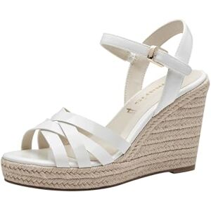 Tamaris Damen Plateau Sandalen Vegan Keilabsatz; WHITE PATENT/weiß; 40 Tamaris Damen Plateau Sandalen Vegan Keilabsatz; WHITE PATENT/weiß; 40