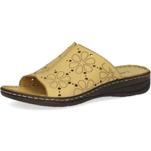 CAPRICE Damen Pantoletten aus Leder mit Fußbett, Gelb (Yellow Nappa), 39 EU CAPRICE Damen Pantoletten aus Leder mit Fußbett, Gelb (Yellow Nappa), 39 EU