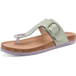 Tamaris Damen Fußbett Pantolette flach, grün, 38 EU Tamaris Damen Fußbett Pantolette flach, grün, 38 EU