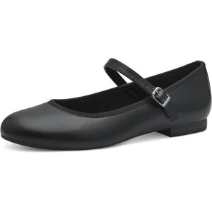 MARCO TOZZI Damen Ballerinas mit Riemchen Vegan, Schwarz (Black Nappa), 36 EU MARCO TOZZI Damen Ballerinas mit Riemchen Vegan, Schwarz (Black Nappa), 36 EU