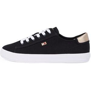 Tommy Hilfiger Damen Vulcanized Sneaker Canvas Lace Up Elegant, Schwarz (Black), 36 Tommy Hilfiger Damen Vulcanized Sneaker Canvas Lace Up Elegant, Schwarz (Black), 36
