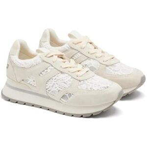 GIOSEPPO BEETOWN Schuhe mit Keilabsatz aus Leder und Spitze, weiß, 36 EU GIOSEPPO BEETOWN Schuhe mit Keilabsatz aus Leder und Spitze, weiß, 36 EU