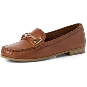 MARCO TOZZI Damen Mokassin weiches Feel Me Fußbett Leder Komfortabel, braun (Cognac), 40 EU MARCO TOZZI Damen Mokassin weiches Feel Me Fußbett Leder Komfortabel, braun (Cognac), 40 EU
