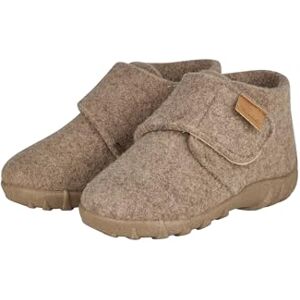 Sterntaler Hausschuhe uni Unisex Hausschuhe aus Wollfilz Baby und Kinder Hüttenschuh mit rutschfester Sohle Kindergarten Pantoffeln mit Klettverschluss, braun, Größe 25 Sterntaler Hausschuhe uni Unisex Hausschuhe aus Wollfilz Baby und Kinder Hüttenschuh mit rutschfester Sohle Kindergarten Pantoffeln mit Klettverschluss, braun, Größe 25