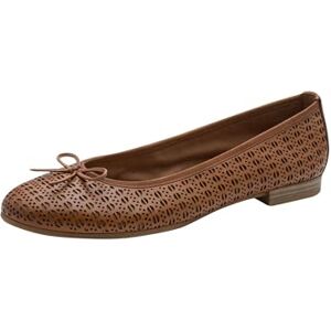 Tamaris Damen Ballerina Leder flach, braun, 37 EU Tamaris Damen Ballerina Leder flach, braun, 37 EU