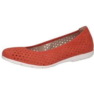 CAPRICE Damen Ballerinas aus Leder Bequem, Orange (Orange Suede), 38 EU CAPRICE Damen Ballerinas aus Leder Bequem, Orange (Orange Suede), 38 EU