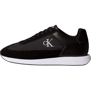 Calvin Damen Runner Sneaker Retro Laceup Mix zum Schnüren, Schwarz (Black/Bright White), 38 Calvin Damen Runner Sneaker Retro Laceup Mix zum Schnüren, Schwarz (Black/Bright White), 38