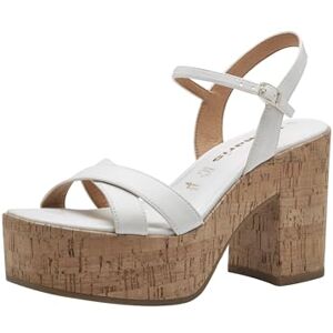 Tamaris Damen Sandalen mit Absatz Banana-Absatz; WHITE/weiß; 39 EU Tamaris Damen Sandalen mit Absatz Banana-Absatz; WHITE/weiß; 39 EU