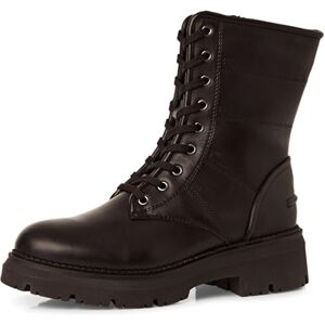 MARCO TOZZI Damen Stiefeletten zum Schnüren aus Leder mit Reißverschluss, Schwarz (Black), 40 EU MARCO TOZZI Damen Stiefeletten zum Schnüren aus Leder mit Reißverschluss, Schwarz (Black), 40 EU