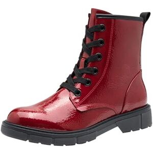 MARCO TOZZI Damen Stiefeletten zum Schnüren mit weichem Innenfutter Vegan, Rot (Dk.Red Pat.), 39 EU MARCO TOZZI Damen Stiefeletten zum Schnüren mit weichem Innenfutter Vegan, Rot (Dk.Red Pat.), 39 EU