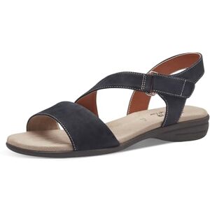 Jana Damen Sandalen flach mit Klettverschluss Vegan, Blau (Navy), 38 EU Jana Damen Sandalen flach mit Klettverschluss Vegan, Blau (Navy), 38 EU