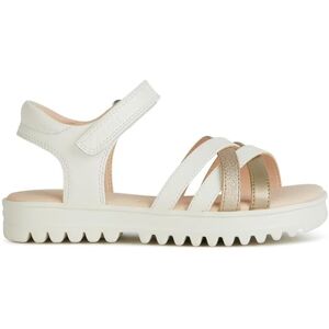 Geox JUNIOR J SANDAL CORALIE GIR SANDALS WHITE/PLATINUM 37_EU Geox JUNIOR J SANDAL CORALIE GIR SANDALS WHITE/PLATINUM 37_EU