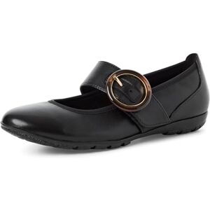 MARCO TOZZI Damen Ballerinas aus Leder mit Klettverschluss, Schwarz (Black), 38 EU MARCO TOZZI Damen Ballerinas aus Leder mit Klettverschluss, Schwarz (Black), 38 EU