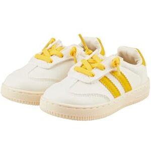 Sterntaler Sneaker Streifen – Sneaker mit Klettverschluss, Logo Baby- & Kinderschuh mit rutschfester Sohle und austauschbaren Schnürsenkeln – Mattgelb, Größe 28 Sterntaler Sneaker Streifen – Sneaker mit Klettverschluss, Logo Baby- & Kinderschuh mit rutschfester Sohle und austauschbaren Schnürsenkeln – Mattgelb, Größe 28