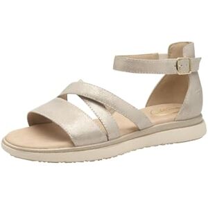 Tamaris Comfort Damen Sandalen flach mit Klettverschluss Geschlossene Ferse, Beige (Beige Glam), 39 EU Tamaris Comfort Damen Sandalen flach mit Klettverschluss Geschlossene Ferse, Beige (Beige Glam), 39 EU