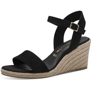 Tamaris Damen Sandalette mit Keilabsatz, schwarz, 36 EU Tamaris Damen Sandalette mit Keilabsatz, schwarz, 36 EU