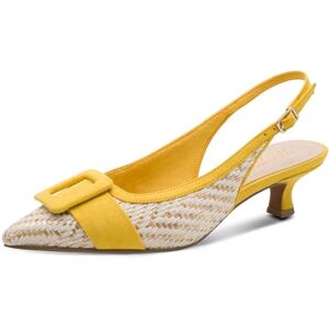 MARCO TOZZI by Guido Maria Kretschmer Damen Pumps weiches Feel Me Fußbett weiches Innenfutter Spitz, gelb (Lemon Comb), 38 EU MARCO TOZZI by Guido Maria Kretschmer Damen Pumps weiches Feel Me Fußbett weiches Innenfutter Spitz, gelb (Lemon Comb), 38 EU