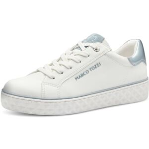MARCO TOZZI Damen Sneaker flach Vegan Freizeit, Mehrfarbig (White/lt.Blue), 39 EU MARCO TOZZI Damen Sneaker flach Vegan Freizeit, Mehrfarbig (White/lt.Blue), 39 EU
