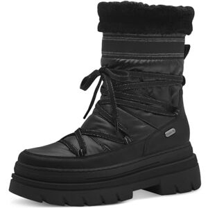 MARCO TOZZI Damen Schnürstiefel ohne Absatz Winter mit Plateau, Schwarz (Black Comb), 41 EU MARCO TOZZI Damen Schnürstiefel ohne Absatz Winter mit Plateau, Schwarz (Black Comb), 41 EU