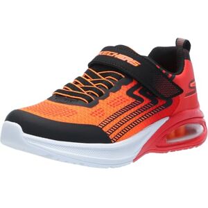 Skechers Jungen Microspec Max Advance Sneaker, Black Red Synthetic Textile Orange Trim, 27.5 EU Skechers Jungen Microspec Max Advance Sneaker, Black Red Synthetic Textile Orange Trim, 27.5 EU