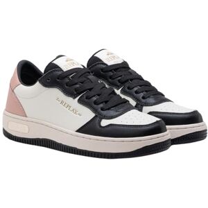 Replay Damen Cupsole Sneaker aus Leder, Mehrfarbig (Black White Pink 746), 39 Replay Damen Cupsole Sneaker aus Leder, Mehrfarbig (Black White Pink 746), 39