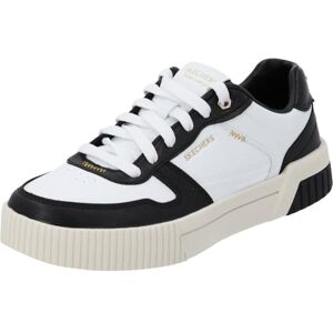 Skechers Jade Best in Class-Sneaker für Damen, Weiß-schwarzer Duraleather-Besatz, 39.5 EU Skechers Jade Best in Class-Sneaker für Damen, Weiß-schwarzer Duraleather-Besatz, 39.5 EU