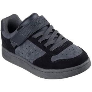 Skechers Quick Street Smooth Avenue Sneaker für Jungen, Schwarzes Textil-Synthetik-Grau Besatz, 13.5 UK Child Skechers Quick Street Smooth Avenue Sneaker für Jungen, Schwarzes Textil-Synthetik-Grau Besatz, 13.5 UK Child