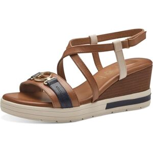 Tamaris Comfort Damen Sandalen mit Keilabsatz aus Leder Bequem, Mehrfarbig (Nut Comb), 40 EU Tamaris Comfort Damen Sandalen mit Keilabsatz aus Leder Bequem, Mehrfarbig (Nut Comb), 40 EU