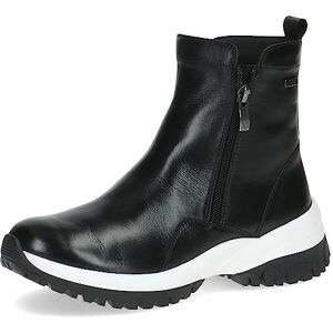 CAPRICE Damen Stiefeletten ohne Absatz Airmotion aus Leder mit Reißverschluss Weite G, Schwarz (Black Nappa), 40 EU CAPRICE Damen Stiefeletten ohne Absatz Airmotion aus Leder mit Reißverschluss Weite G, Schwarz (Black Nappa), 40 EU