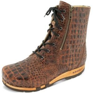 woody Damen Herta Clog Stiefelette, Tabacco Kroko, Größe 39 woody Damen Herta Clog Stiefelette, Tabacco Kroko, Größe 39