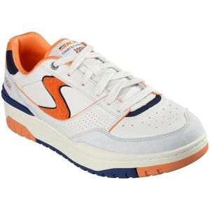 Skechers Herren S-1992 Sneaker, Natürliches Leder, Wildleder, Netzstoff, orangefarbener Besatz, 45 EU Skechers Herren S-1992 Sneaker, Natürliches Leder, Wildleder, Netzstoff, orangefarbener Besatz, 45 EU